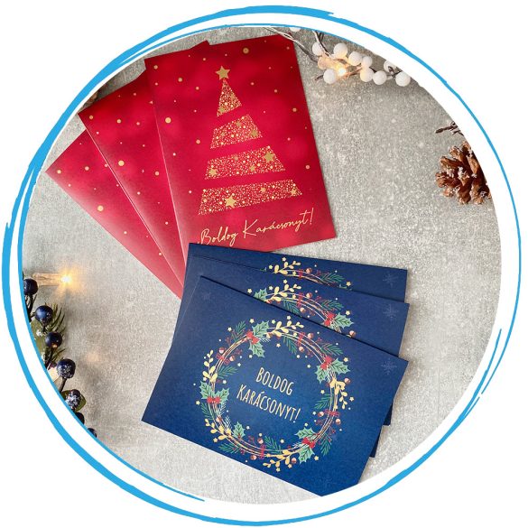 Arany csillogás karácsonyi 6 db-os képeslap csomag - vásárlásod segít!