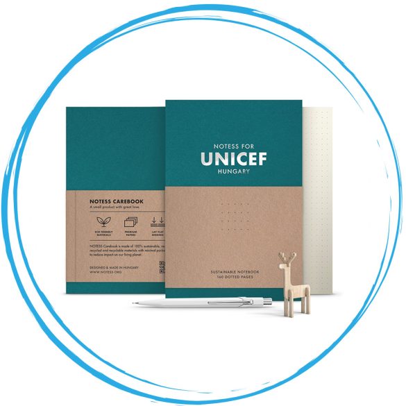 Notess Carebook for UNICEF (Petrolzöld)