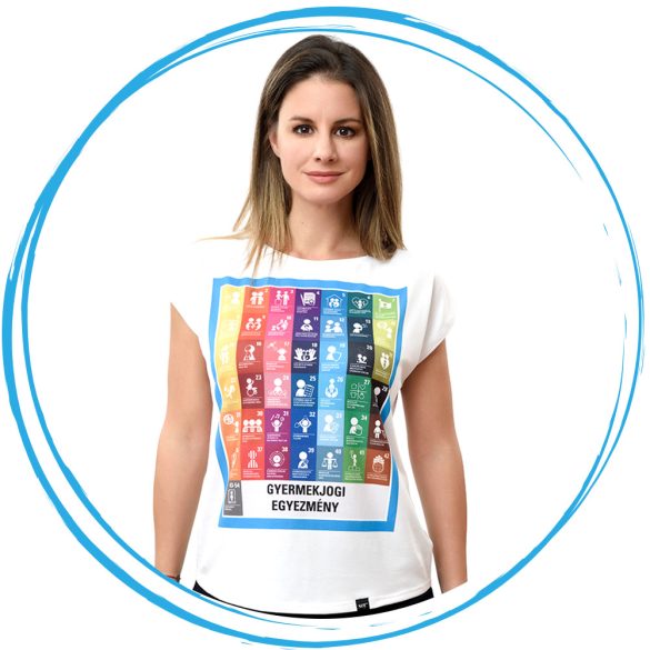 UNICEF piktogramos női póló - vásárlásod segít!