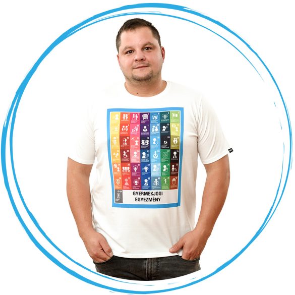 UNICEF piktogramos férfi póló