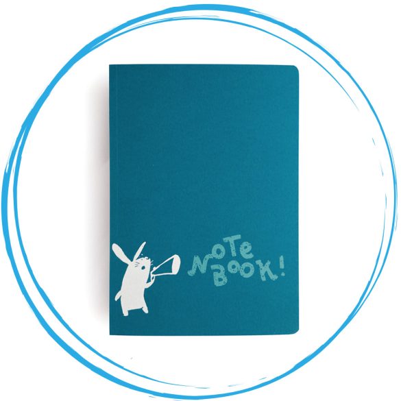 Nyuszis notebook (türkiz)